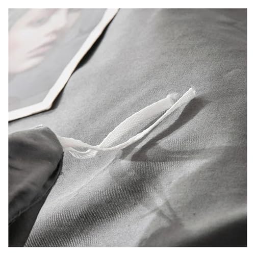 YUSIWOAL Fashion Duvet Cover Sets Cotton Gray Quilt Cover Single Double Queen Bedding Sets 4pcs Pillowcase Boys Solid Comforter Cover Sets,Summer Duvet Cover sets(Queen) YUSIWOAL