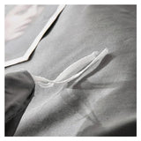 YUSIWOAL Fashion Duvet Cover Sets Cotton Gray Quilt Cover Single Double Queen Bedding Sets 4pcs Pillowcase Boys Solid Comforter Cover Sets,Summer Duvet Cover sets(Queen) YUSIWOAL
