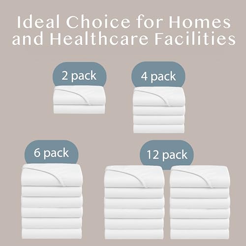 BLISSFORD - 2 Pack Fitted Hospital Bed Sheets with Elastic All Around for a Cotton Rich Soft Knitted Jersey Sheet, 36” x 84” x 12” BLISSFORD