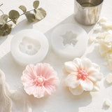 2PCS 3D Flower Silicone Candle Molds,Camellia Silicone Poppy Flower Mold for DIY Epoxy Crafts Handmade Soap Aromatherapy Gypsum Polymer Clay Crafts Fondant Mold