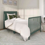 Dream On Me Bellport 4-in-1 Convertible Mini Baby Crib, Compact Design in Safari Green, GreenGuard Gold & BSA, Non-Toxic, Pinewood, Converts to Mini Daybed & Twin Bed, 1″ Mattress Pad