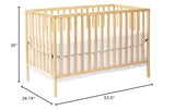 Suite Bebe Palmer 3 in 1 Convertible Crib - Quick Ship, Natural Suite Bebe