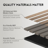 Ritollo Wood Panels for Wall, 4-Pack 94.48" x7.87" 3D Wood Slat Wall Panel, Acoustic Slat Wall Panel for Modern Interior Decor, TV Background, Living Room, Walnut RITOLLO