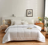 STARSTAR Bed Alternative Comforters for Home, Hotel, All Season Duvet Insert Filling Polyester, Fabric Microfiber Breathable Comforter Solid White (Full) STARSTAR