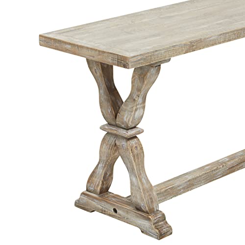 Deco 79 Wood Home Bench Entryway Bench, Bedroom Bench 47" x 12" x 20", Brown Deco 79