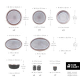Karaca Mercure 59 Piece Stoneware Plates and Bowls Set, Reactive Glaze Black Dinner Set, Complete Kitchen Tableware Collection, Ideal Dinnerware for 12 People Dining Experience, Dishwasher Safe KARACA