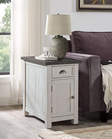 Martin Svensson Home Montery Chairside Table, White with Grey Top Martin Svensson Home