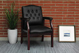 Boss Office Products Ivy League Executive Guest Chair, Vinyl, Black Boss Office Products