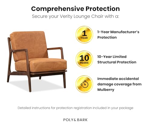 POLY & BARK Verity Lounge Chair, Cognac Tan POLY & BARK