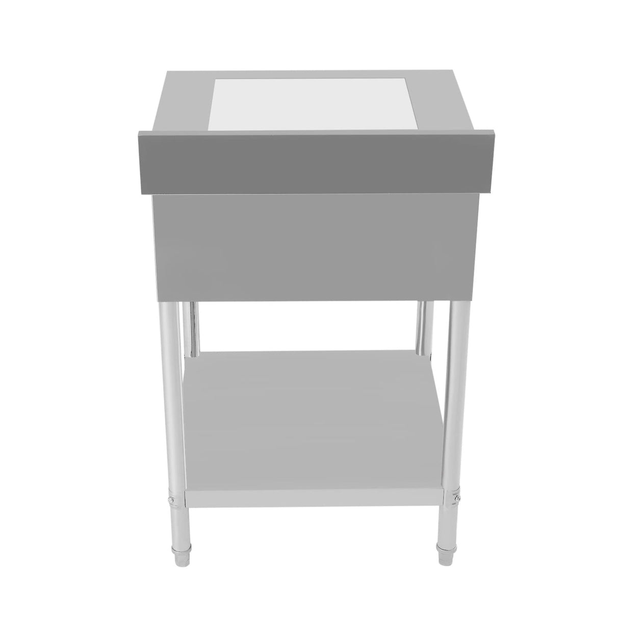 Stainless Steel Table for Prep & Work, 24''x24'' Commercial Heavy Duty Food Prep Worktable with Drawer, Undershelf and Backsplash for Kitchen, Restaurant, Hotel - 661.39Lbs Load Capacity NICE CHOOSE