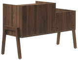 Crosley Furniture Luna Record Player Cabinet Turntable Stand, Storage for up to 175 Vinyl Records, Walnut Crosley Furniture