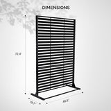 VINGLI Privacy Screen，72" x 49" Outdoor Privacy Screen Freestanding，Room/Garden Divider for Pool Shade, Porch, Patio, Balcony and Indoor VINGLI