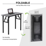 Need Small Desk 31 1/2" No Assembly Foldable Writing Table,Sturdy and Heavy Duty Folding Computer Desks for Small Space/Home Office/Dormitory AC5LB(80 * 40) Need