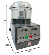 Robot Coupe R101B CLR Combination Food Processor, 2.5 Quart Clear Batch Bowl, Polycarbonate, Clear, 120v Robot Coupe