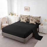 Erosebridal Leopard Print King Comforter Set Cheetah Not Real Fur 7-Piece Bed in A Bag Wild Animal Jungle Ombre Cowhide Fur Sheets and Pillowcases Beige Brown Bed Sets Erosebridal