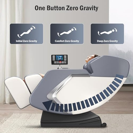 2026 Full Body Massage Chair - Zero Gravity Heated Shiatsu Massage - Lumbar/Calf Heat Relieve Sitting Back Pain, 8 Back Rollers, Extendable Footrest - Relieve Back Pain for Office Workers/Athletes DOVRYTHEN