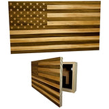 American Flag Concealed Gun Cabinet, Hidden Gun Storage American Flag (Natural) Bellewood Designs
