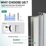 YITAHOME Aluminum Patio Dining Table for 6, 55" Outdoor Dining Table, E-coated Rectangular Patio Table for Backyard Garden Lawn, Black YITAHOME