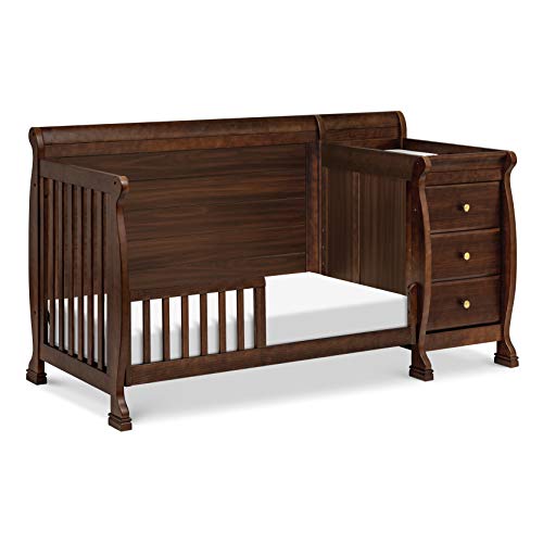 DaVinci Kalani 4-in-1 Convertible Crib and Changer Combo in Espresso