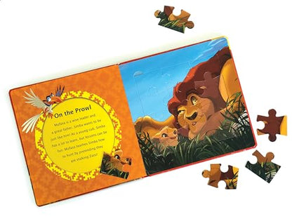 Disney Lion King My First Puzzle Book - Jigsaw Puzzles for kids, 10-page board book, 5 puzzles to enjoy