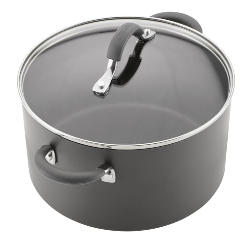 Circulon 83903 Radiance Hard Anodized Nonstick Cookware Pots and Pans Set, 10 Piece, Gray Circulon