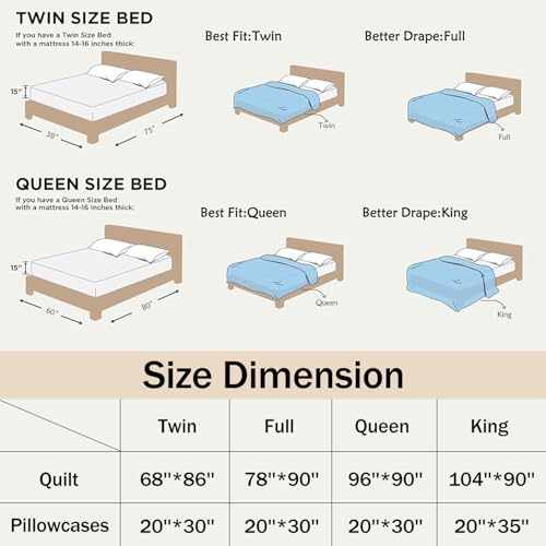 HOSIMA Deer King Bedding Set for Adults,Deer in Forest Print Summer Soft Lightweight Quilt,Floral Pattern Plaid Animal Bedding for Aesthetic Room Decor with 2 Pillowcases. HOSIMA
