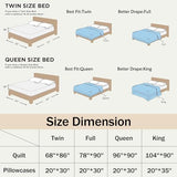 HOSIMA Deer King Bedding Set for Adults,Deer in Forest Print Summer Soft Lightweight Quilt,Floral Pattern Plaid Animal Bedding for Aesthetic Room Decor with 2 Pillowcases. HOSIMA