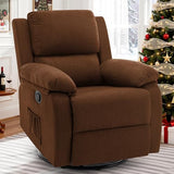 Korser Recliner Chair, 360 Swivel Rocker Chair for Adults, Small Rocking Recliner for Small Spaces, Upholstered Fabric Glider Recliner Nursery