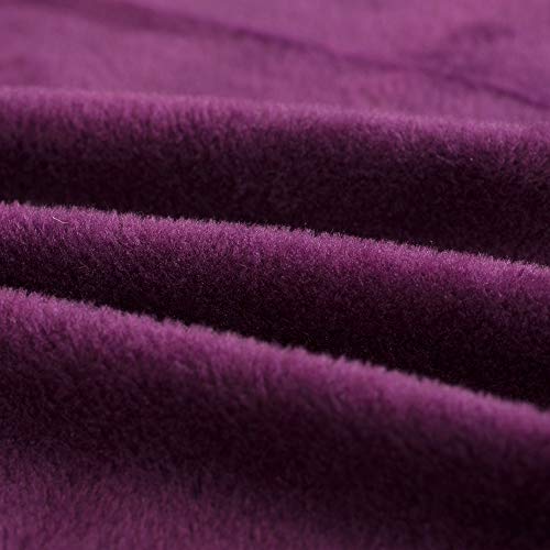 MIFXIN Armless Sofa Bed Cover Stretch Futon Slipcover Plush Thick Solid Color 3 Seat Full Folding Sofa Couch Futon Furniture Protector Without Armrests (Purple) MIFXIN