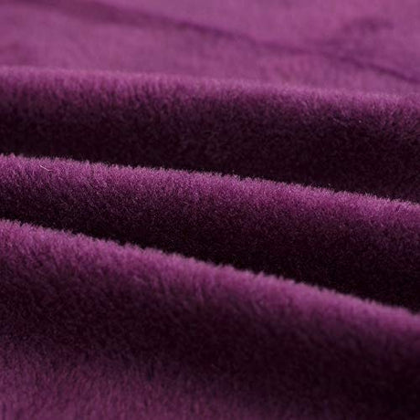 MIFXIN Armless Sofa Bed Cover Stretch Futon Slipcover Plush Thick Solid Color 3 Seat Full Folding Sofa Couch Futon Furniture Protector Without Armrests (Purple) MIFXIN