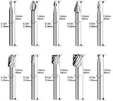 SPTA 10Pc HSS Router Carbide Engraving Bits & 10Pcs Router Bit 1/8"(3mm) Shank for Rotary Tools for DIY Woodworking, Carving, Engraving, Drilling SPTA