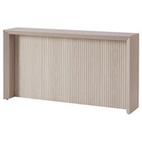 Henn&Hart 56" Fluted Wooden Rectangular Console Table Ribbed Entryway Table, Sofa Table for Entryway, Living Room, Couch, Hallway, or Office, Beech White Henn&Hart