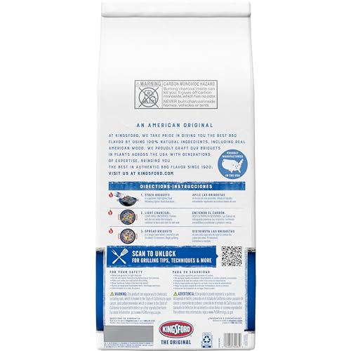 Kingsford Original Charcoal Briquettes, BBQ Charcoal for Grilling, 16 Pounds (Package May Vary) Kingsford