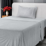 Utopia Bedding Twin Sheet Set - Jersey Knit Sheets 3 Piece – Cotton – Soft T-Shirt Stretchy Sheets (Twin, Heather Light Grey) Utopia Bedding