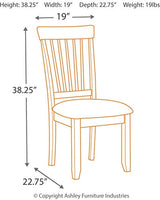Signature Design by Ashley Berringer 18" Rustic Dining Chair with Cushions, 2 Count, Brown Signature Design by Ashley