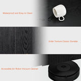 WMAPAT Modern Floating TV Stand with Electric Fireplace, Media Console for TVs up to 80", Wood Entertainment Center with 36" Fireplace TV Shelf Cabinet for Living Room, Bedroom, Black WAMPAT