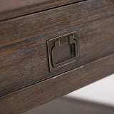 SIMPLIHOME Monroe SOLID ACACIA WOOD 38 Inch Wide Square Rustic Coffee Table in Distressed Charcoal Brown, For the Living Room and Family Room SIMPLIHOME