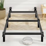 Awesofurni Twin Bed Frame, 7 Inch Basics Metal Bed Frame, Heavy Duty 9-Leg Base for Box Spring and Mattress, Noise-Free, Easy Assembly, Black Awesofurni