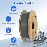 ANYCUBIC PLA 3D Printer Filament, RFID 3D Printing PLA Filament 1.75mm Dimensional Accuracy +/- 0.02mm, 1KG Spool (2.2 lbs), Texture Grey ANYCUBIC