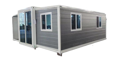 Generic 30 ft Portable Prefabricated Tiny Mobile Home 30 ftX20 ft, Expandable Prefab House for Hotel, 2 Bed 1 Bath, Living - WoodArtSupply