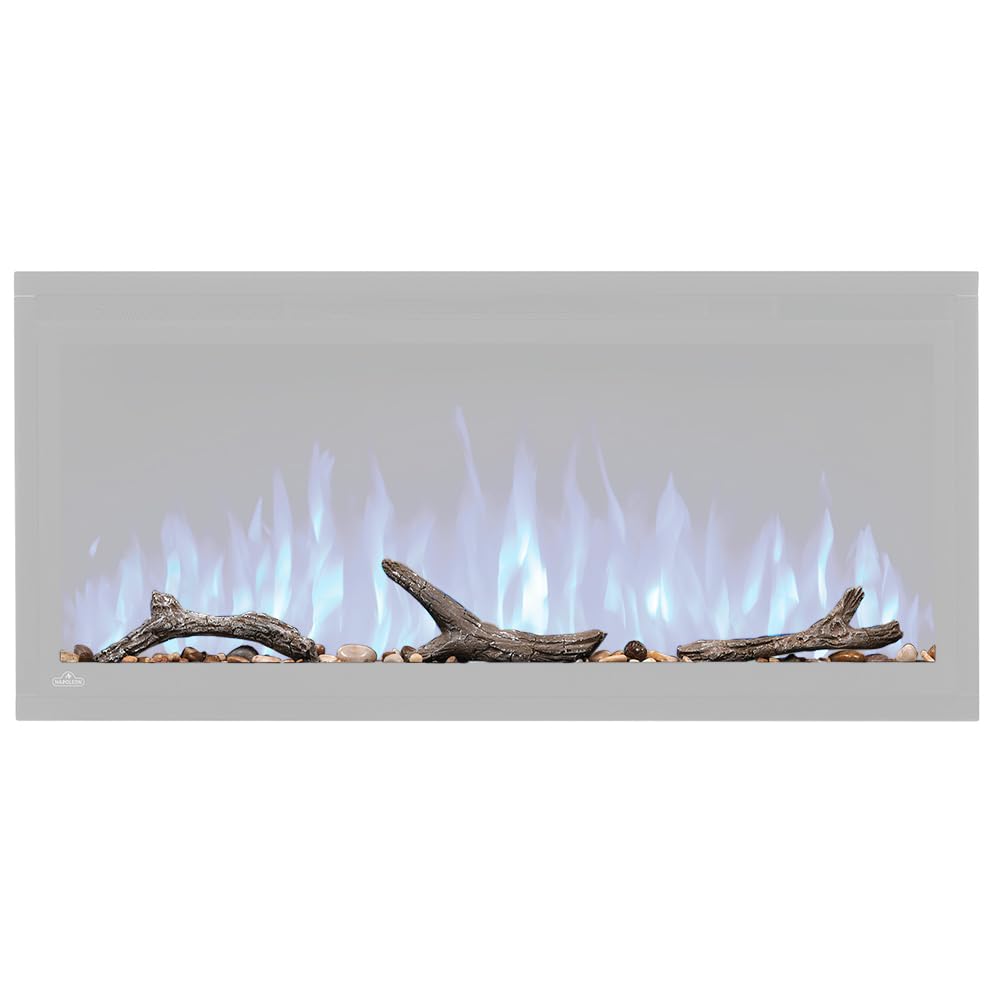 Driftwood Log Kit with Rocks for Entice™ 50 - NEF-DRAK50 - Realistic Driftwood Logs, Natural Looking Rocks, Easy Customization of Entice Electric Fireplace