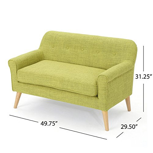 Christopher Knight Home Mariah Mid-Century Modern Loveseat, Muted Green Christopher Knight Home