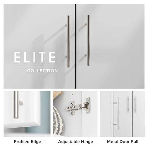 Elite 24" White Storage Cabinet with Adjustable Shelves and Elegant Design Prepac