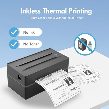 Bluetooth Thermal Shipping Label Printer: 4x6 Wireless Label Maker with Tape for Small Business - Compatible with iPhone, Android, Windows & Mac, Widely Used for USPS UPS Amazon Shopify Etsy NULLTONEX