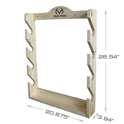 Rush Creek Creations Real tree 4 Gun Wall Rack with Hidden Hardware - Handcrafted - Durable - WoodArtSupply