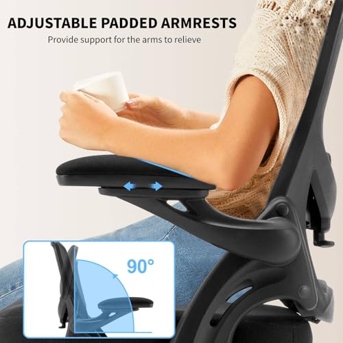 Drafting Chair, Tall Office Chair for Standing Desk, Ergonomic Standing Desk Chair with Flip-up Armrests, Counter Height Office Chair with Footrest and Adjustable Lumbar Support Chair Store
