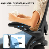 Drafting Chair, Tall Office Chair for Standing Desk, Ergonomic Standing Desk Chair with Flip-up Armrests, Counter Height Office Chair with Footrest and Adjustable Lumbar Support Chair Store
