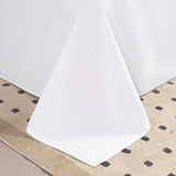 Twin Size Flat Sheet Only, Soft 300 Thread Count 100% Cotton Flat Sheets, Cool & Breathable Bed Sheets, Top Sheet, Flat Sheet Only, Single Flat Sheets Only (Twin, White) HMACOLOR BEDDING