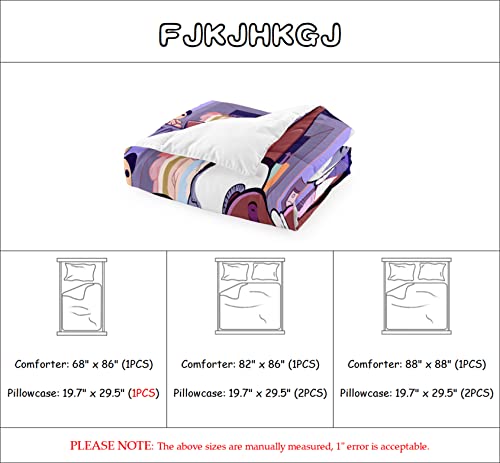 FJKJHKGJ African Black Girl Twin Bedding Set, Twin Bed Bedding for Kids Black Girl Comforter Set, 1 Comforter + 1 Pillowcase FJKJHKGJ