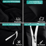 Utopia Bedding Duvet Cover Set with Pillowcases - 3 Pieces Bedding Duvet Cover with Zipper Closure - 1 Duvet Cover with 2 Pillowcases - Soft Brushed Microfiber(Full, Black) Utopia Bedding